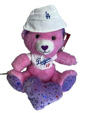 Mini Teddy Bear in Ohtani 17 Jersey Shirt & Hat Pink with Heart - BNWT
